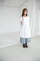 light washing bermuda denim pants