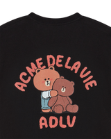 26SS BEAR DOLL HUG BROWN LINE FRIENDS SHORT SLEEVE T-SHIRT