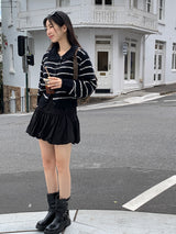 Clang wool striped cardigan
