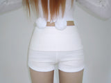 Drape velvet short-PT