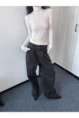 Soft Layered Turtleneck Long Sleeve T-shirt