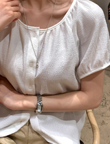 Weekly Wrinkle Shirring Blouse / 2 colors