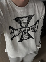 ASCLO ウエストワッフルTシャツ (2color)