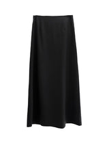 Liboen Ribbon Tie Long Skirt