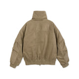 CORDUROY HIGH NECK BROWN JUMPER