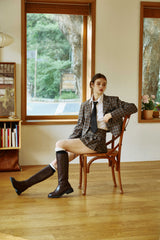 WHITNEY CROP JACKET / CHARCOAL