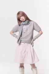 ミニリボンマフラー (gray)