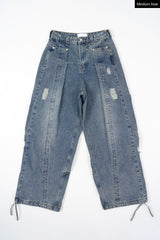 Stillwell distressed wide denim