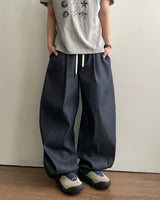 ドロップカーブドデニムパンツ