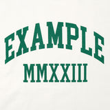 EXAMPLE アーチロゴスラブビッグシルエット半袖Tシャツ