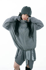 ribbon beanie(gray)