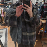 3 TAP Hairy Wool Check Jacket (2color)