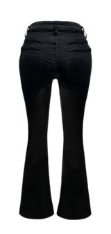 Long boots cut black jean (S~2XL)