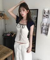 [ blue daily ] kiko deep slim layer top