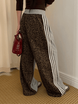 Leopard line casual bendable pants