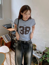 38 スリム半袖Tシャツ (4color)