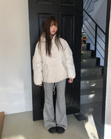 ミューダン フリース ブーツカット トレーニングパンツ