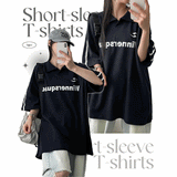 RUTOM Two-Line Collar Short Sleeve Tee