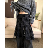 レイヤードメッシュスカート