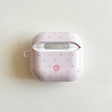 petal dot glossy hard airpods case