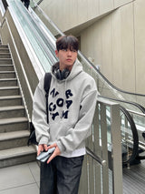 Alphabet embroidered Hooded