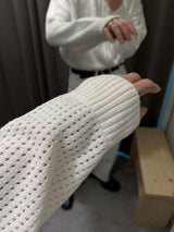 ASCLO Sukashi Collar Cardigan (4color)