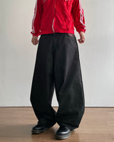 Tartan Curved Denim Pants