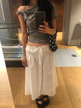 Rose Shirring Skirt