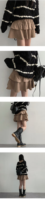 Hunet Golden Cancan Miniskirt