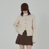 VAカーブサークルロゴニュースボーイキャップ / Dark Brown