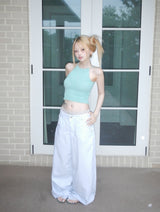 halter crop knit(3 color)