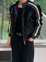 Camel Leather Line Jacket
