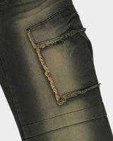 Franken cargo denim pants