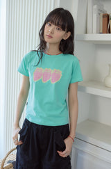 26SS★ Pop Strawberry Crop Short Sleeve Tee