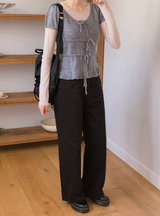 TD Basic Wide Cotton Pants (3color)