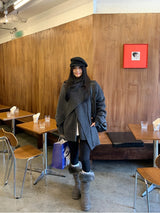 Cape Muffler Loose Fit Knit Cardigan