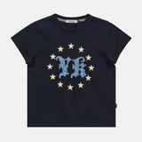 YK スター アップリケ ハーフスリーブ Tシャツ