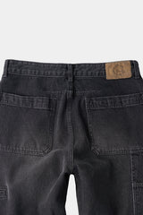 インシジョンダブルニーカーペンターパンツ (Washed Black)