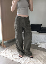 Newmu Low-Rise Cargo String Capri Pants – Lightweight, Soft Cotton Two-Way Wide-Leg Style