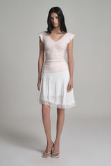 Fairy Lace Flow Skirt, White