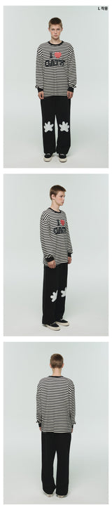 I LOVE CATS STRIPE LONG SLEEVE