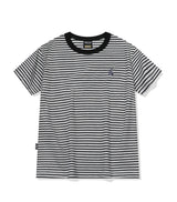 26SS★ Falling Cat Stripe Crop Short Sleeve Tee