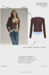 Mint Brown Layered T-shirt