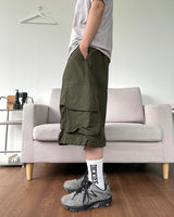 Nylon Cargo Bermuda Pants