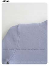 ハーフタートルネックスリムラインニットウェアTシャツ