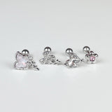 [SET] オーロラバタフライリボンピアス