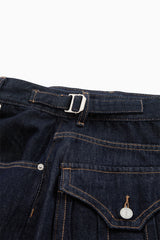 Non fade roll-up denim pants