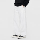 basic washing wide cotton pants (white)