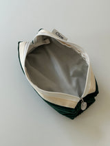 Clam round pencilcase _ Corduroy broccoli