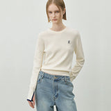 (Z-T-6772)ESSENTIAL COLOR MATCHING POINT KNIT